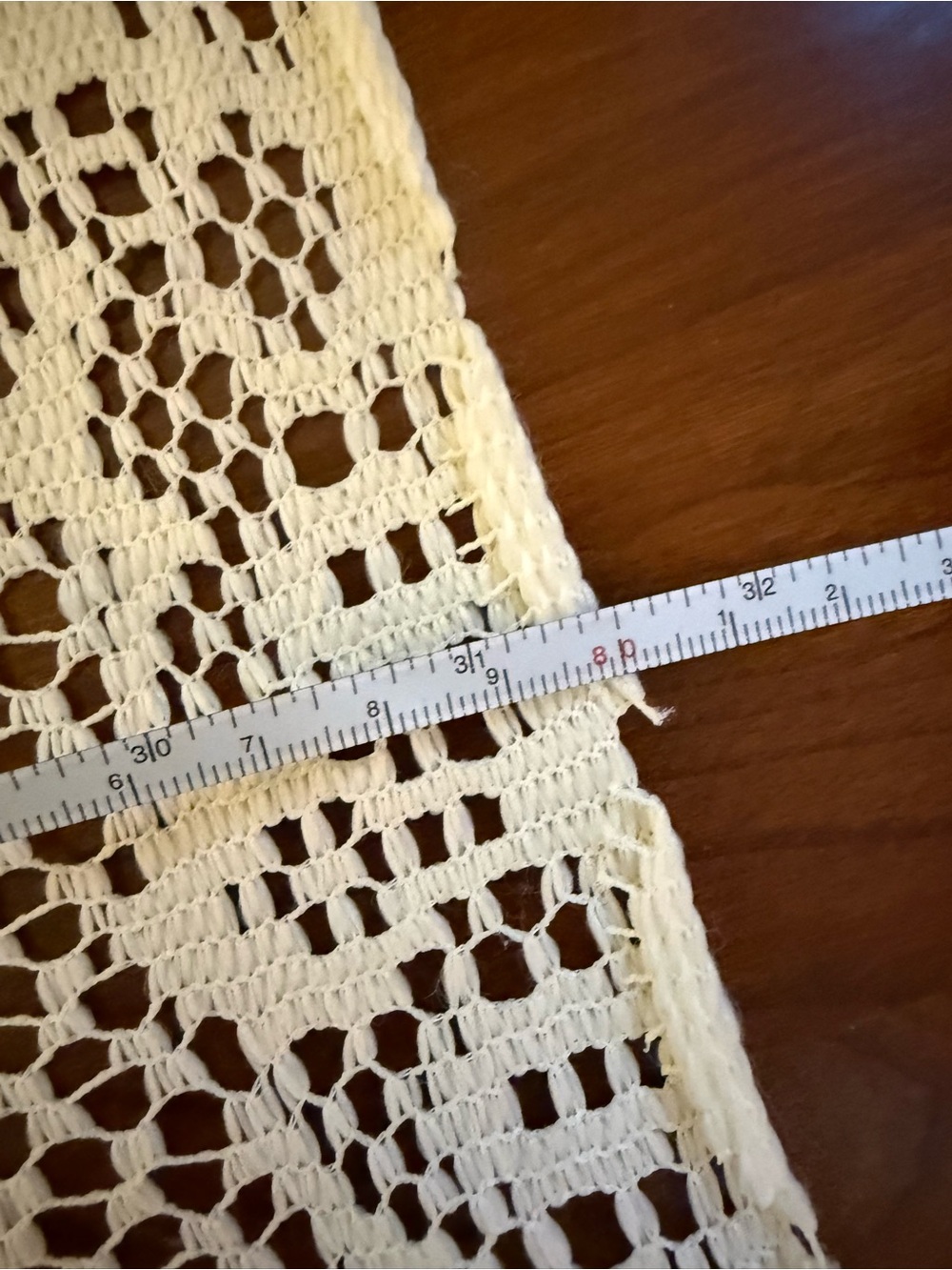 Vintage Quaker Style Ivory Lace Square Accent Tablecloth Rose Pattern - Picture 7 of 8